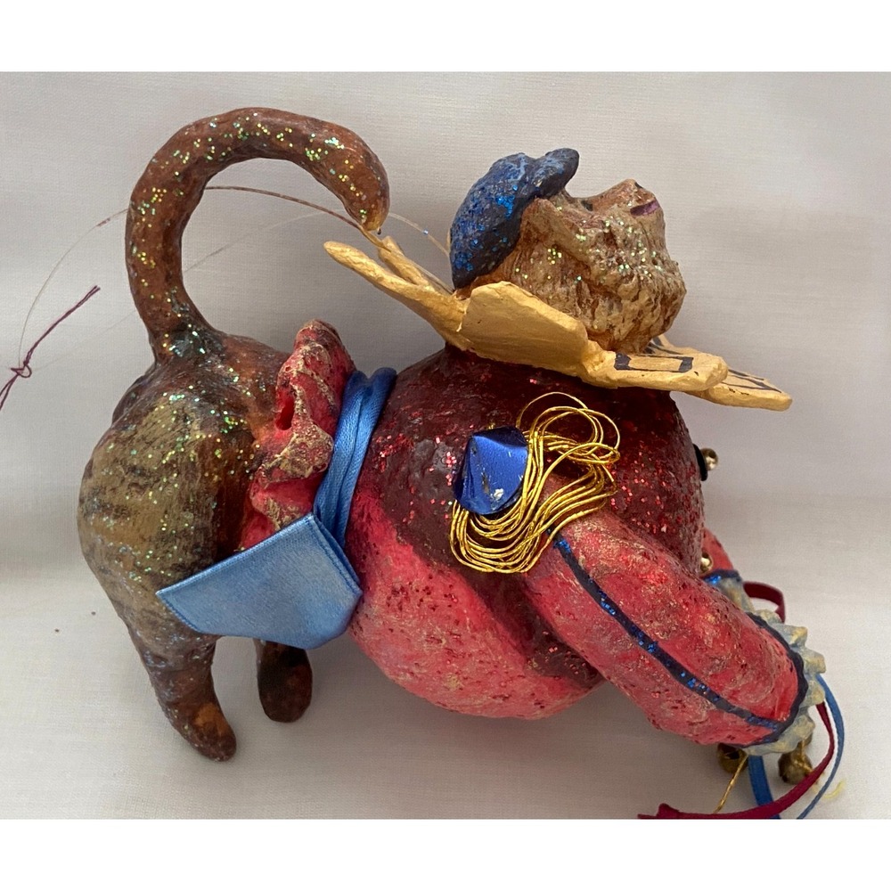 SIX Dept 56 Christmas Ornaments Czarry Nights Monkey Lion Elephant Camel Dog Vtg - Picture 6 of 14